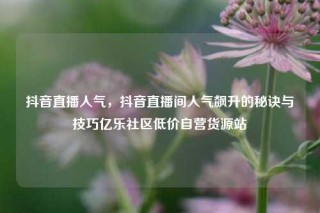 抖音直播人气，抖音直播间人气飙升的秘诀与技巧亿乐社区低价自营货源站