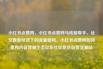 小红书点赞网，小红书点赞网马线报帮手，社交数据经济下的流量密码，小红书点赞网如何重构内容营销生态亿乐社区低价自营货源站