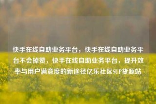 快手在线自助业务平台，快手在线自助业务平台不会掉赞，快手在线自助业务平台，提升效率与用户满意度的新途径亿乐社区SUP货源站