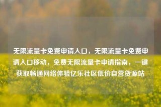 无限流量卡免费申请入口，无限流量卡免费申请入口移动，免费无限流量卡申请指南，一键获取畅通网络体验亿乐社区低价自营货源站