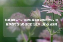 抖音直播人气，揭秘抖音直播火爆的秘密，明星效应与互动热情双驱动亿乐社区SUP货源站