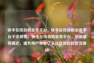 快手在线自助业务平台，快手在线自助业务平台不会掉赞，快手在线自助业务平台，创新服务模式，提升用户体验亿乐社区低价自营货源站