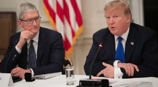 外盘头条：特朗普不希望苹果在印度生产产品 Coinbase被指虚报用户数量 鲍威尔对长期利率上升提出警告  第2张