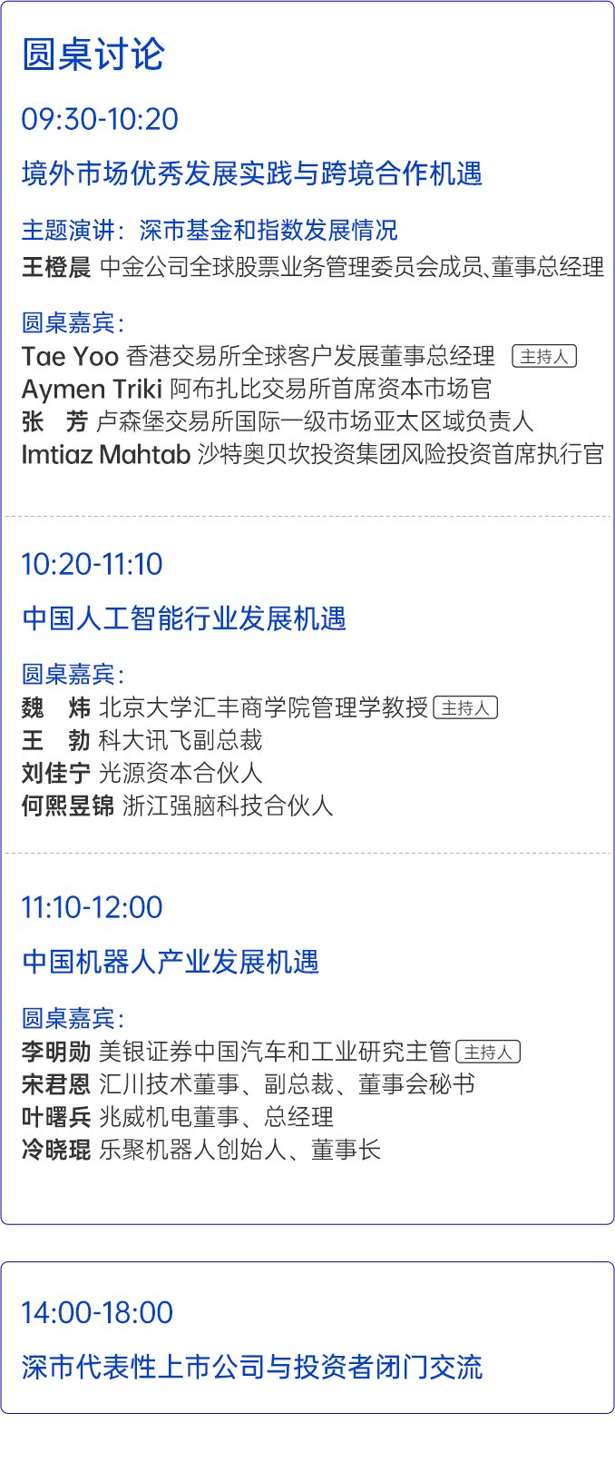 大咖齐聚！展现中国资产和A股市场投资价值，深交所2025全球投资者大会5月19日至20日在深圳举行（附议程）  第13张