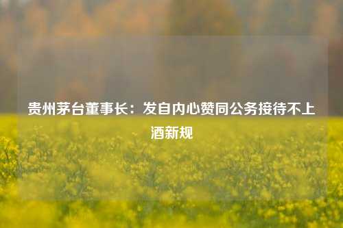 贵州茅台董事长:发自内心赞同公务接待不上酒新规 第1张 贵州茅台董事长:发自内心赞同公务接待不上酒新规 第1张